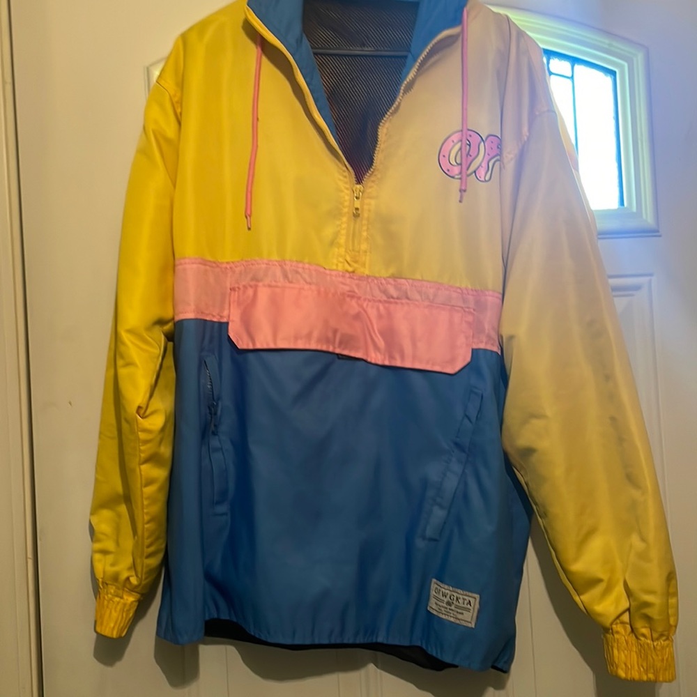 Brand Odd Future, colors: pink blue, yellow, black, size large